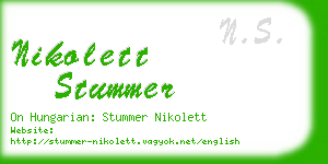 nikolett stummer business card